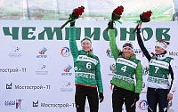 Дарья Домрачева, Надежда Скардино и Карин Оберхофер. Фото Виктории ЮЩЕНКО